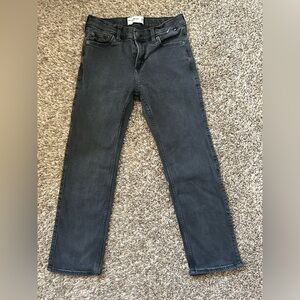 abercrombie kids charcoal black straight jeans